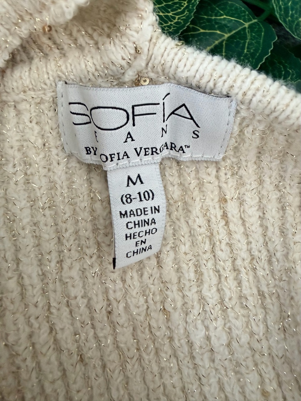 sofia by sofia vergara Cream Cable Knit Turtleneck Sweater - Picture 5 of 5